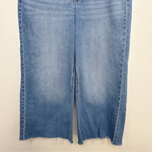 Old Navy Womens 14 Raw Hem Extra High Rise Sky Hi A Line Wide Leg Jeans - Picture 6 of 13